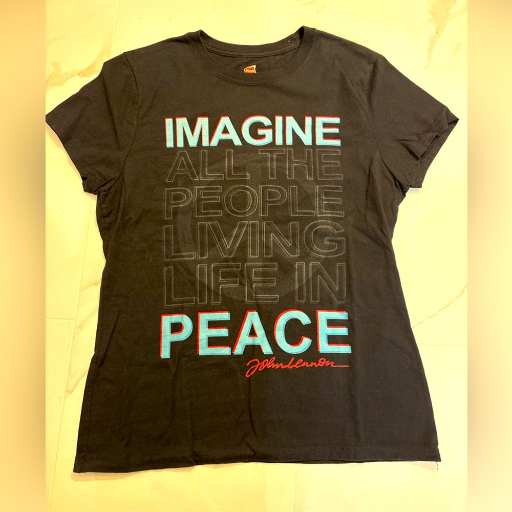 John Lennon “Imagine” Shirt, Girls Cut Small